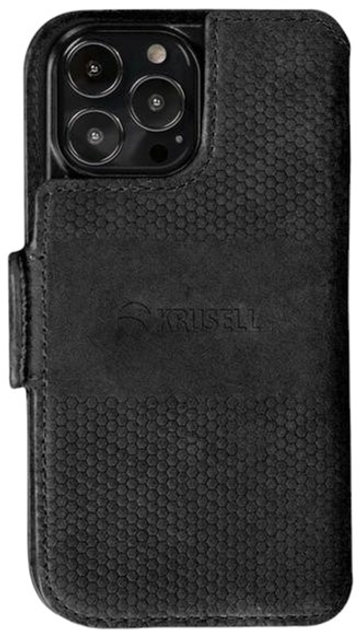 Чохол-книжка Krusell PhoneWallet Leather для Apple iPhone 13 Pro Max Black (7394090623960) - зображення 1