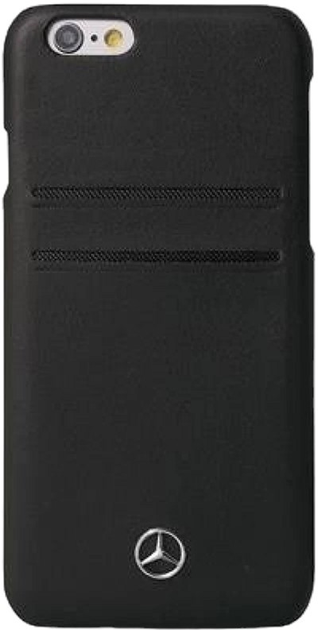 Etui Mercedes Pure Line Leather do Apple iPhone 6 Plus/6S Plus Black (3700740361818) - obraz 1