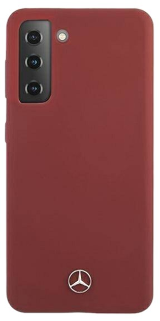 Etui Mercedes Silicone Line do Samsung Galaxy S21 Red (3700740497890) - obraz 1