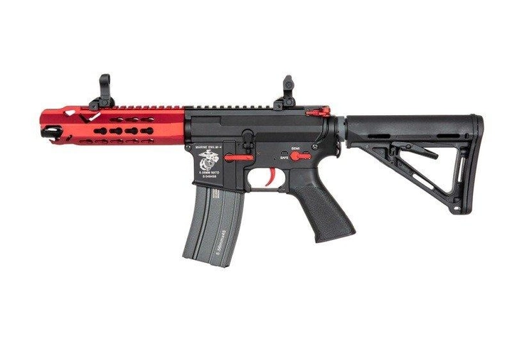Штурмова гвинтівка Specna Arms M4 CQB SA-B121 Red Edition Red/Black (Страйкбол 6мм) - зображення 1