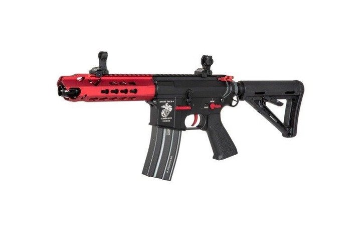 Штурмова гвинтівка Specna Arms M4 CQB SA-B121 Red Edition Red/Black (Страйкбол 6мм) - зображення 2
