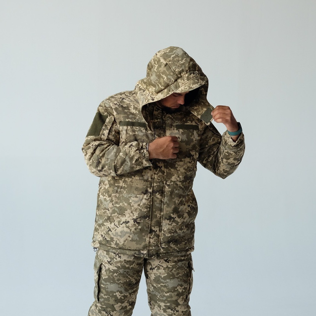 Зимняя куртка ЗСУ Бушлат военный тактический зимний пиксель Ткань мембрана размер 60 - изображение 2