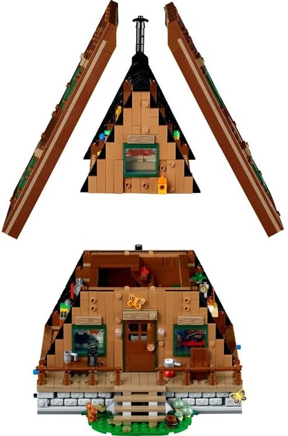 Zestaw klocków LEGO Ideas Chatka w kształcie litery A 2082 elementy (21338) - obraz 3