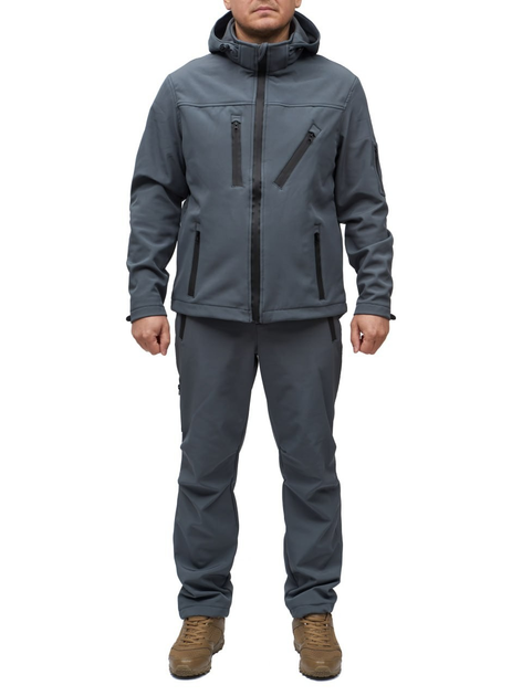 Костюм тактический Softshell синий меланж 54 (63975741) - изображение 1