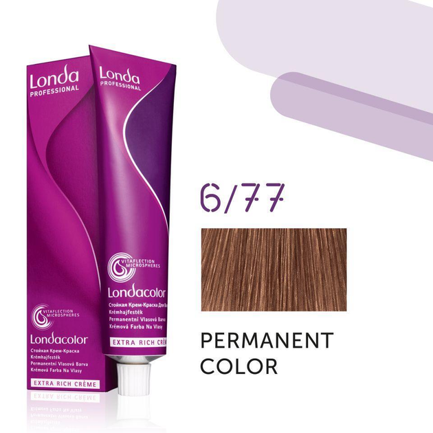 Краска для волос Londa Professional Permanent Color Extra Rich Creme 6/77 (dark blonde brown intensive) 60мл - Фото 1 Краска для волос Londa Professional Permanent Color Extra Rich Creme 6/77 (dark blonde brown intensive) 60мл - изображение 1