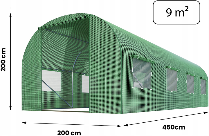 Пленка полиэтиленовая армированная для теплицы 9m² 450x200 cm - изображение 4