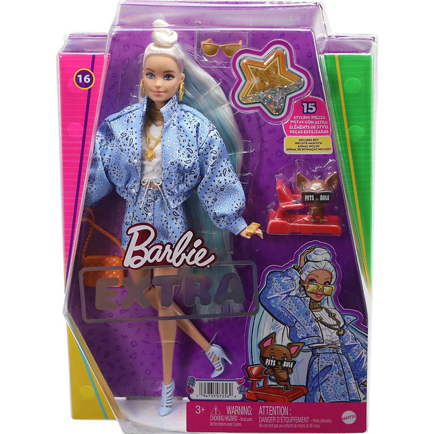 Lalka Barbie Extra with Bandana Blonde (194735072569) - obraz 1