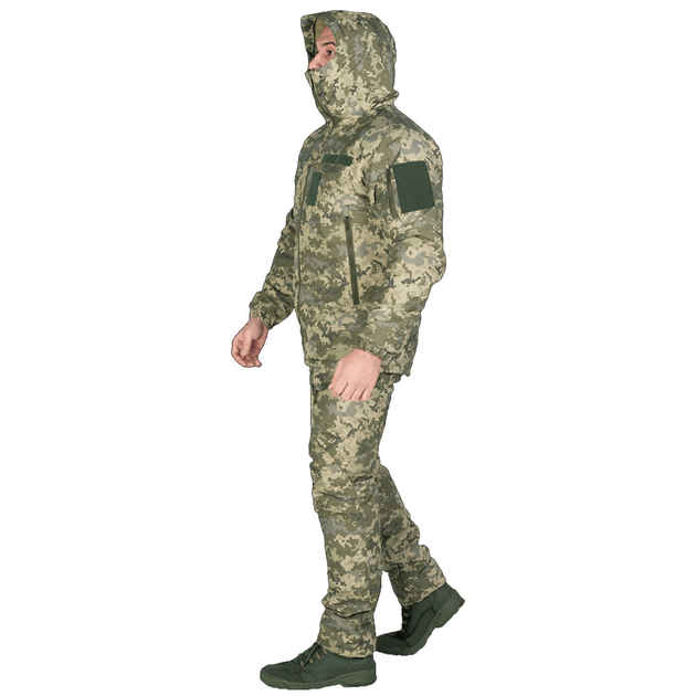 Мужской зимний костюм NordStorm / Ветрозащитная куртка + брюки "Cyclone" пиксель размер S 44-46 - изображение 2