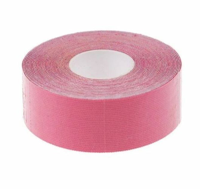 Кінезіо тейп (кінезіологічний тейп) Kinesiology Tape 2.5см х 5м рожевий - зображення 1