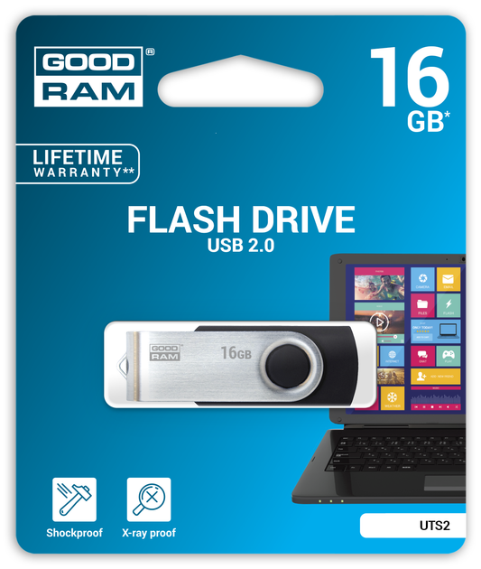 Флеш память/флешка Goodram UTS2 Twister Black 16ГБ/USB 2.0 Черный (UTS2-0160K0R11) - изображение 2