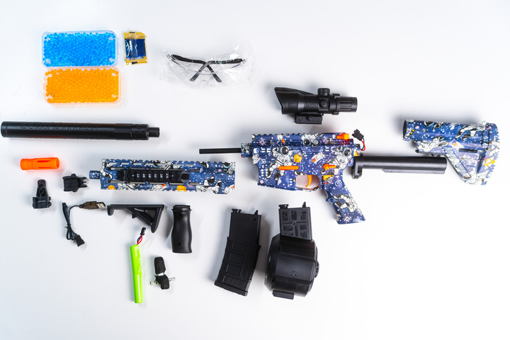 Игрушечный детский автомат M4A1 WH01B гель бластер на орбизах стреляет ...