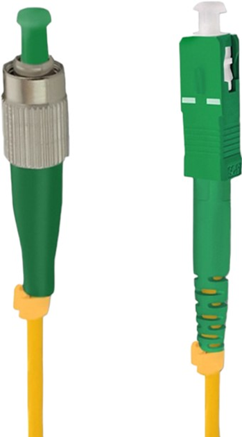 Patchcord światłowodowy Qoltec FC/APC - SC/APC Singlemode 9/125 G652D Simplex 5 m Żółty (5901878543031) - obraz 2