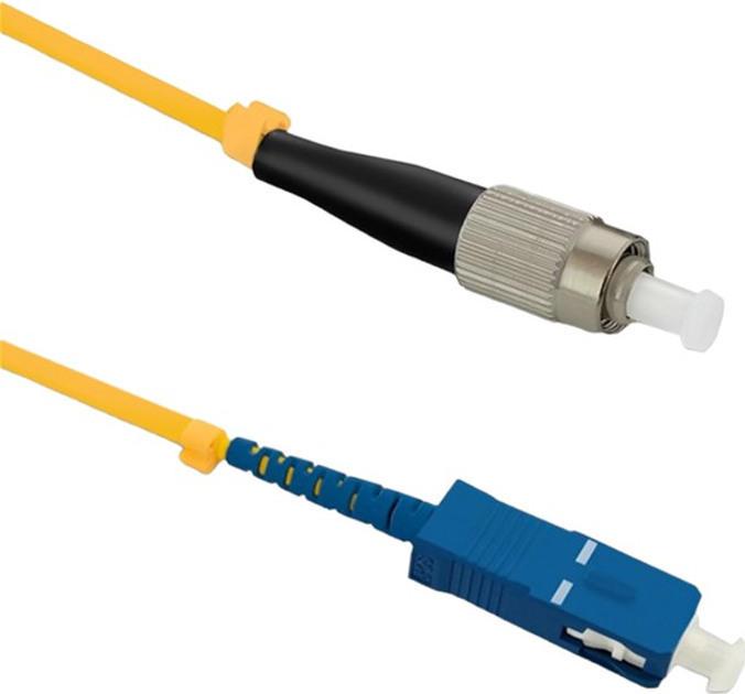 Patchcord światłowodowy Qoltec FC/UPC - SC/UPC Singlemode 9/125 G652D Simplex 20 m Żółty (5901878543215) - obraz 1