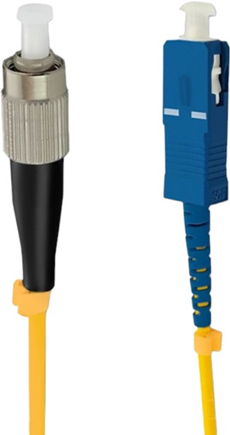 Оптичний патч-корд Qoltec FC/UPC - SC/UPC Singlemode 9/125 G652D Simplex 50 м Yellow (5901878543222) - зображення 2