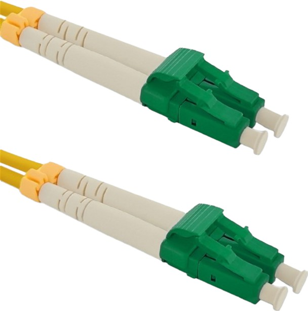 Patchcord światłowodowy Qoltec LC/APC - LC/APC Singlemode 9/125 G652D Duplex 5 m Żółty (5901878540214) - obraz 1