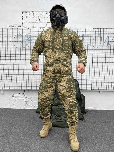Тактический зимний теплый военный комплект RH-14 ( Куртка + Штаны ), Камуфляж: Пиксель ВСУ, Размер: XL - изображение 1