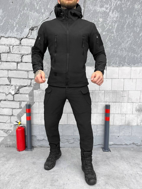 Тактичний зимовий теплий військовий комплект SND ( Куртка + Штани ), Камуфляж: Чорний, Розмір: L - зображення 1