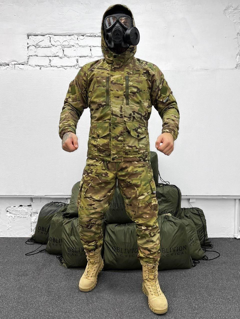 Тактический зимний теплый военный комплект RH-14 ( Куртка + Штаны ), Камуфляж: Мультикам, Размер: L - изображение 1