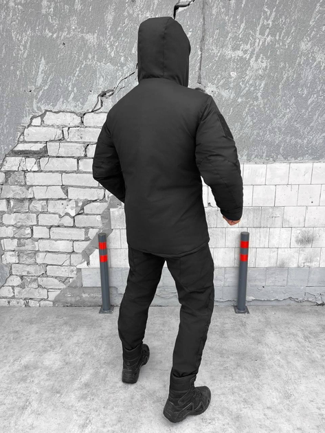 Тактичний зимовий теплий військовий комплект PHR/11 ( Куртка + Штани ), Камуфляж: Чорний, Розмір: S - зображення 2