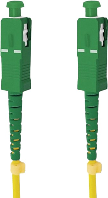 Patchcord światłowodowy Qoltec SC/APC - SC/APC Singlemode 9/125 G652D Simplex 1 m Żółty (5901878542812) - obraz 2