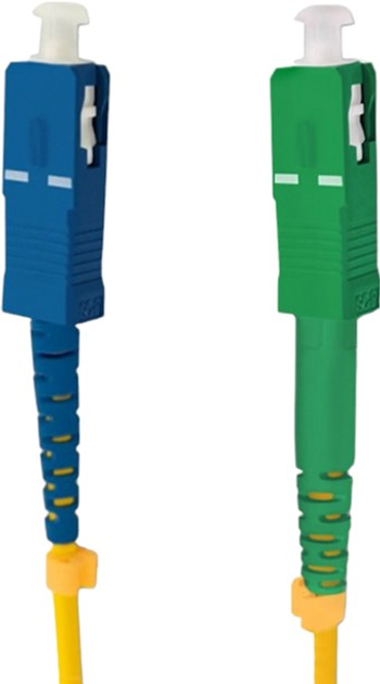 Patchcord światłowodowy Qoltec SC/APC - SC/UPC Singlemode 9/125 G652D Simplex 1 m Żółty (5901878542898) - obraz 2