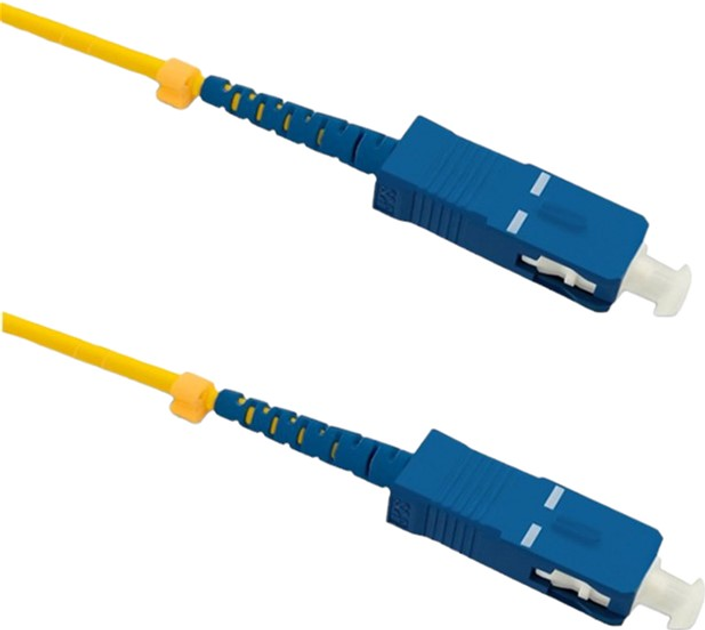 Patchcord światłowodowy Qoltec SC/UPC - SC/UPC Singlemode 9/125 G652D Simplex 3 m Żółty (5901878542997) - obraz 1