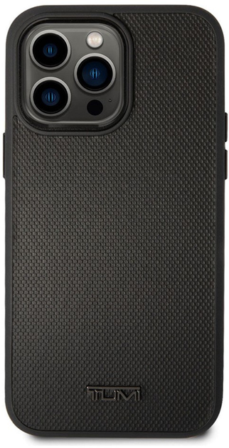 Etui TUMI Leather Balistic Pattern MagSafe do Apple iPhone 14 Pro Black (3666339075019) - obraz 2