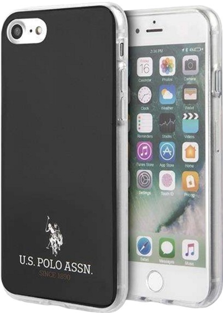 Etui U.S. Polo Assn Shiny do Apple iPhone 7/8/SE 2020/SE 2022 Black (3700740475874) - obraz 1