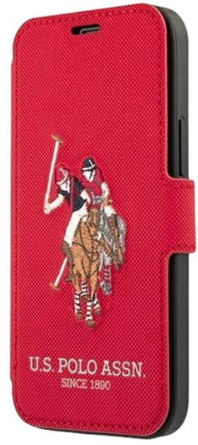 Etui z klapką U.S. Polo Assn Embroidery Collection book do Apple iPhone 12 Pro Max Red (3700740492383) - obraz 1