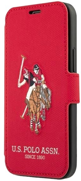 Etui z klapką U.S. Polo Assn Embroidery Collection book do Apple iPhone 12/12 Pro Red (3700740492376) - obraz 2