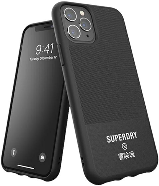 Etui Superdry Moulded Canvas Case do Apple iPhone 11 Pro Black (8718846079785) - obraz 2