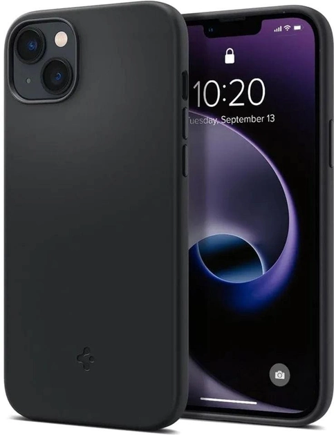 Etui Spigen Silicone Fit Magsafe do Apple iPhone 14 Plus Black (8809811864335) - obraz 1