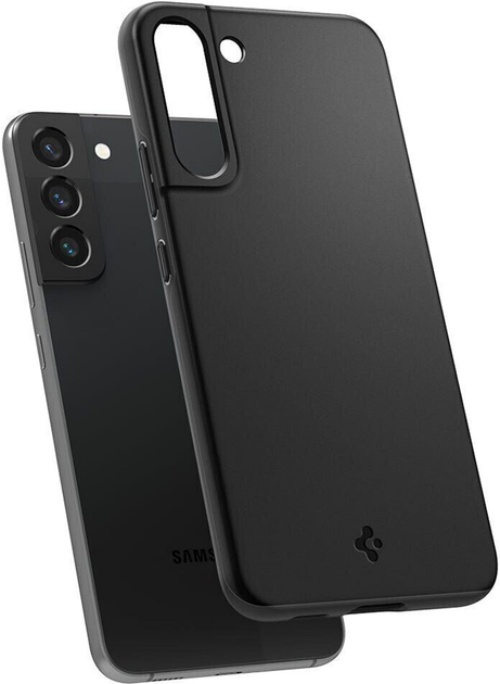 Etui Spigen Thin Fit do Samsung Galaxy S22 Black (8809811856002) - obraz 2