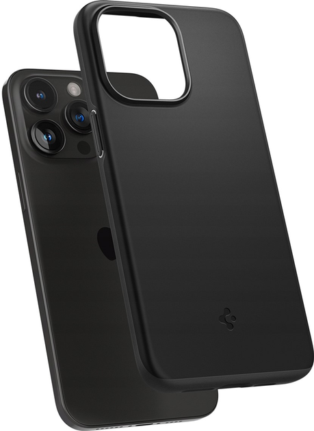 Etui Spigen Thin Fit do Apple iPhone 15 Pro Black (8809896750172) - obraz 2