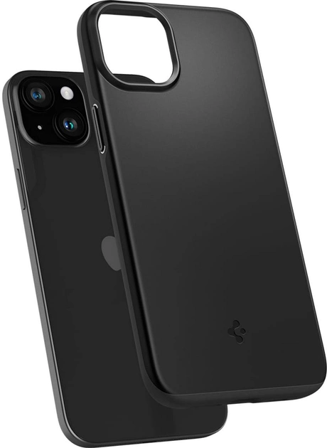 Etui Spigen Thin Fit do Apple iPhone 15 Black (8809896750974) - obraz 1