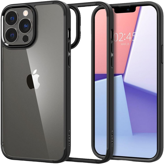 Etui Spigen Ultra Hybrid do Apple iPhone 13 Pro Max Matte Black (8809756649523) - obraz 1