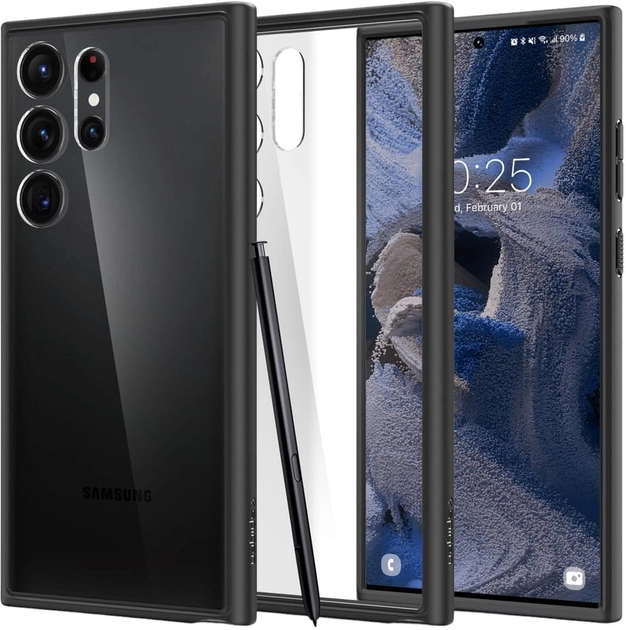 Панель Spigen Ultra Hybrid для Samsung Galaxy S23 Ultra Black (8809896740258) - зображення 2