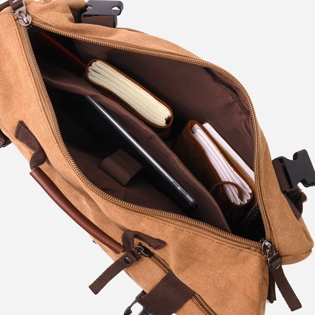 Сумка-рюкзак чоловіча Vintage leather-22160 20 л Коричнева - Фото 5 Сумка-рюкзак чоловіча Vintage leather-22160 20 л Коричнева - зображення 5