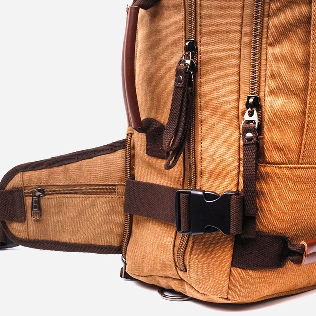 Сумка-рюкзак чоловіча Vintage leather-22160 20 л Коричнева - Фото 9 Сумка-рюкзак чоловіча Vintage leather-22160 20 л Коричнева - зображення 9
