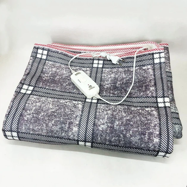 Электропростынь электрическая простынь с подогревом WS Electric Blanket 150х180см. Цвет: серый с фиолетовым оттенком - изображение 5