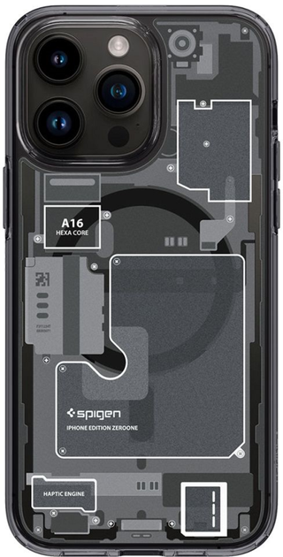 Панель Spigen Ultra Hybrid Mag для Apple iPhone 14 Pro zero one Frost Black (8809811869583) - зображення 1