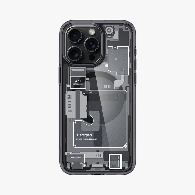 Etui Spigen Ultra Hybrid Mag do Apple iPhone 15 Pro Max zero one Frost Black (8809896749312) - obraz 1
