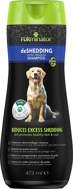 Szampon dla psów FURminator Ultra Premium Shampoo deShedding aby zmniejszyć linienie 473 ml (4048422153511) - obraz 1