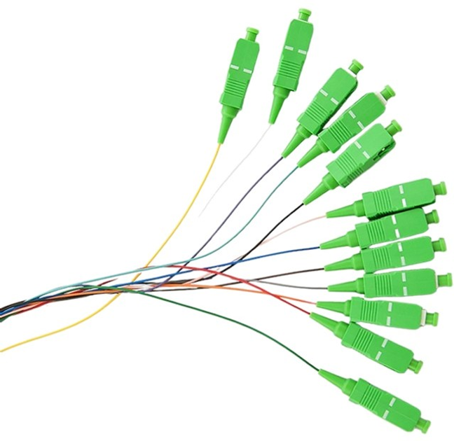 Zestaw pigtail światłowodowy Qoltec SC/APC Singlemode G657A2 2 m 12 szt (5901878543628) - obraz 2