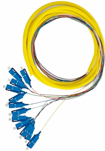 Zestaw pigtail światłowodowy Qoltec SC/UPC Singlemode G657A2 2 m 12 szt (5901878543642) - obraz 3