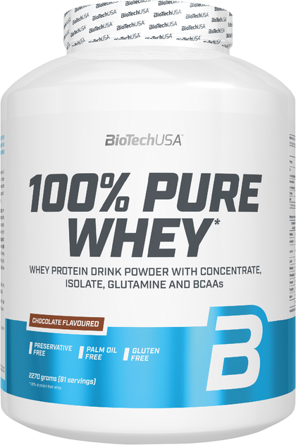 Протеин Biotech 100% Pure Whey 2270 г Шоколад (5999076238002) – фото ...