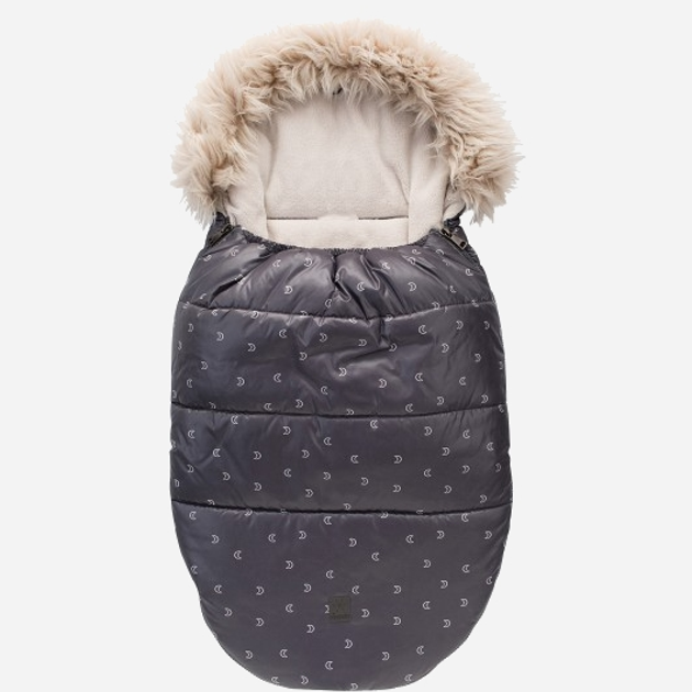 Конверт зимовий Pinokio Winter Sleeping Bag One Size Графітовий/Місяці (5901033276019) - зображення 1