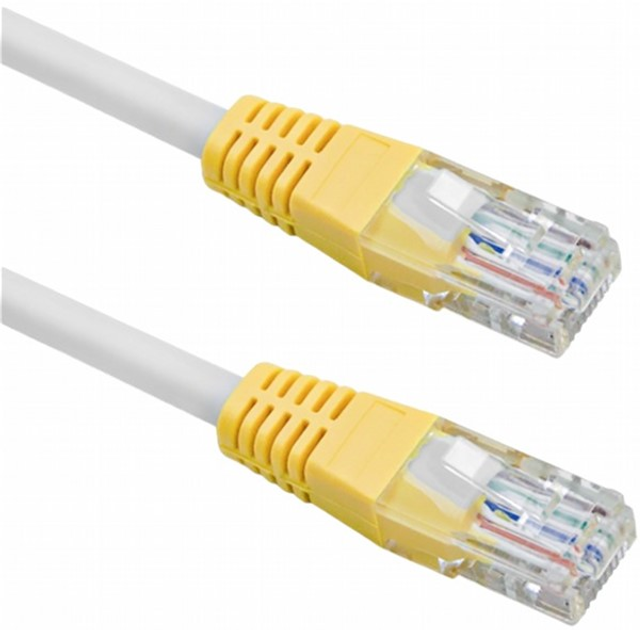 Patchcord Qoltec UTP Cat 5 RJ-45 10 m Biały (5901878503608) - obraz 1