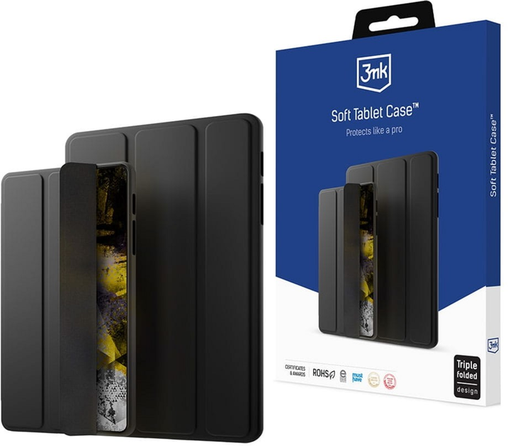 Etui z klapką 3MK Soft Tablet Case do Apple iPad Pro 12.9" 4/5/6 Gen Czarny (5903108526791) - obraz 7
