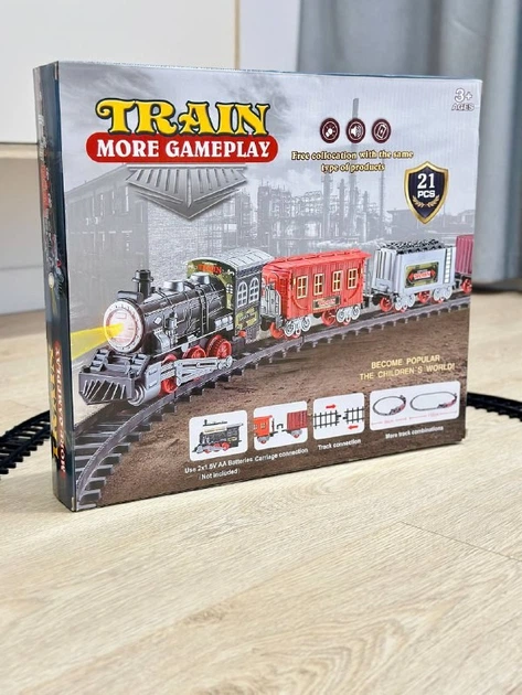 Дитяча залізна дорога B0314 ЖД Локомотив з звуковими та світловими